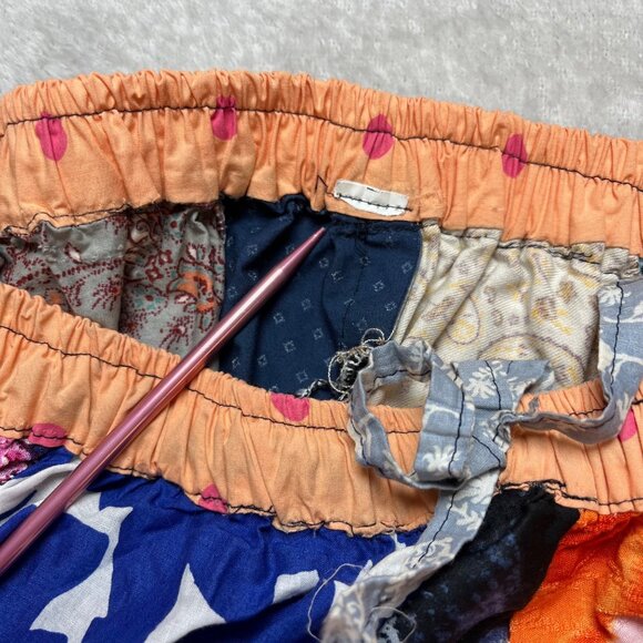 Womens Patchwork Wide leg Pants Size Small (6) One of a Kind Boho, Hippy Artsy - Picture 7 of 8